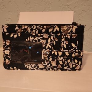 Vera Bradley Black and White Floral Wallet